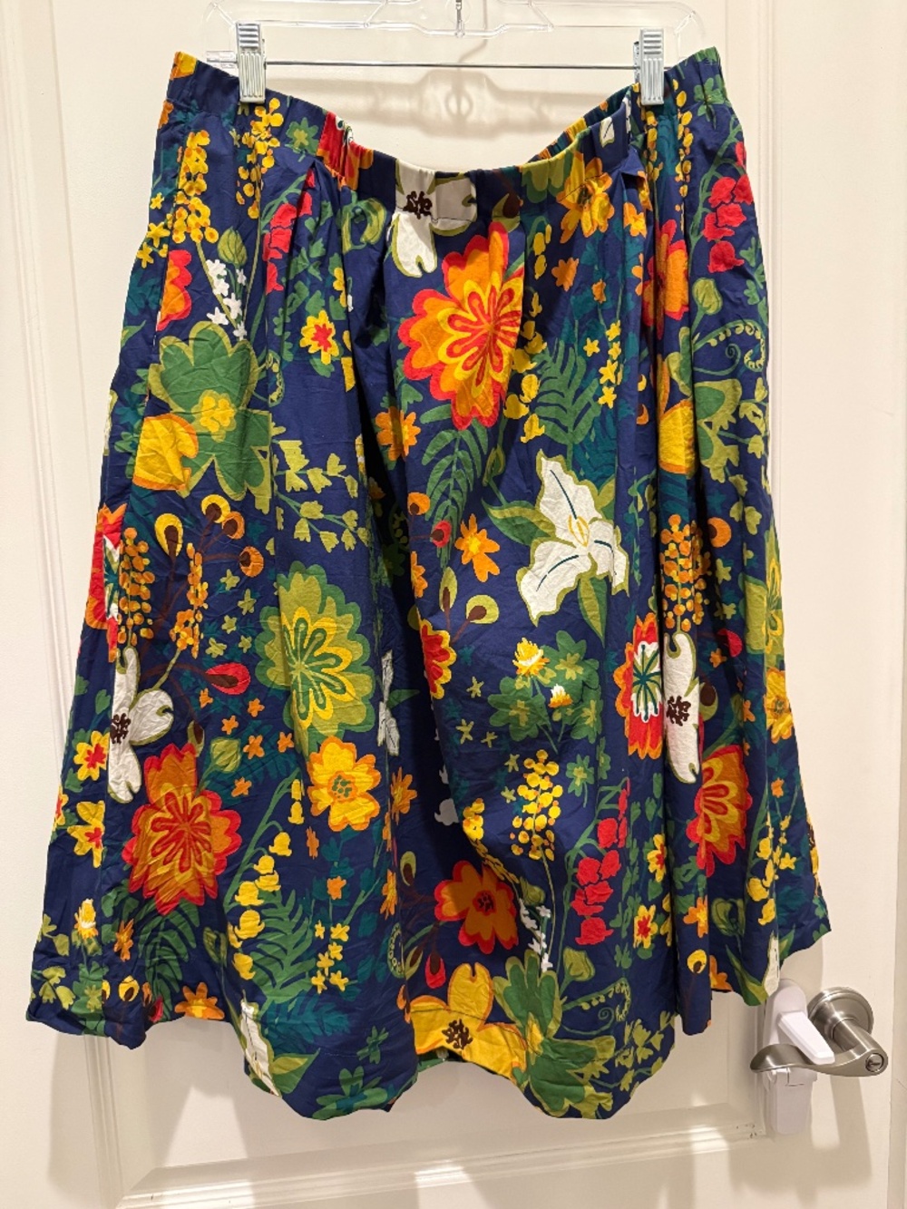 Lesley Evers Dixie Skirt in Woodland Navy, Size 1X